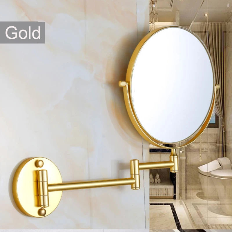 Miroir Grossissant Mural Double Face 3X Bras Pliant Aluminium 20 cm