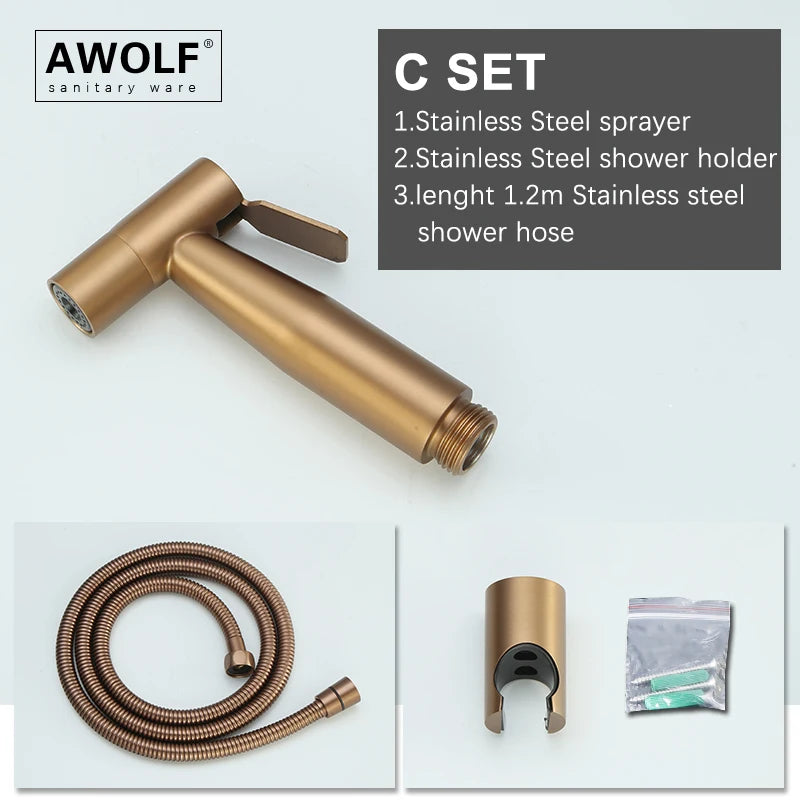 Douchette WC Shattaf Inox et Laiton Multi-Finitions