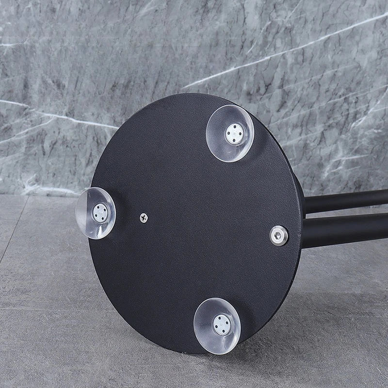 Porte-Papier Toilette sur Pied Noir, avec Réserve ou Porte-Brosse
