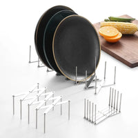 Range-Couvercle Pliable Extensible Inox pour Casseroles, Assiettes et Bols, 2 Tailles