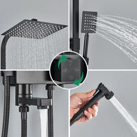 Colonne de Douche Pluie avec Mitigeur et Bec de Baignoire, 19 Modèles