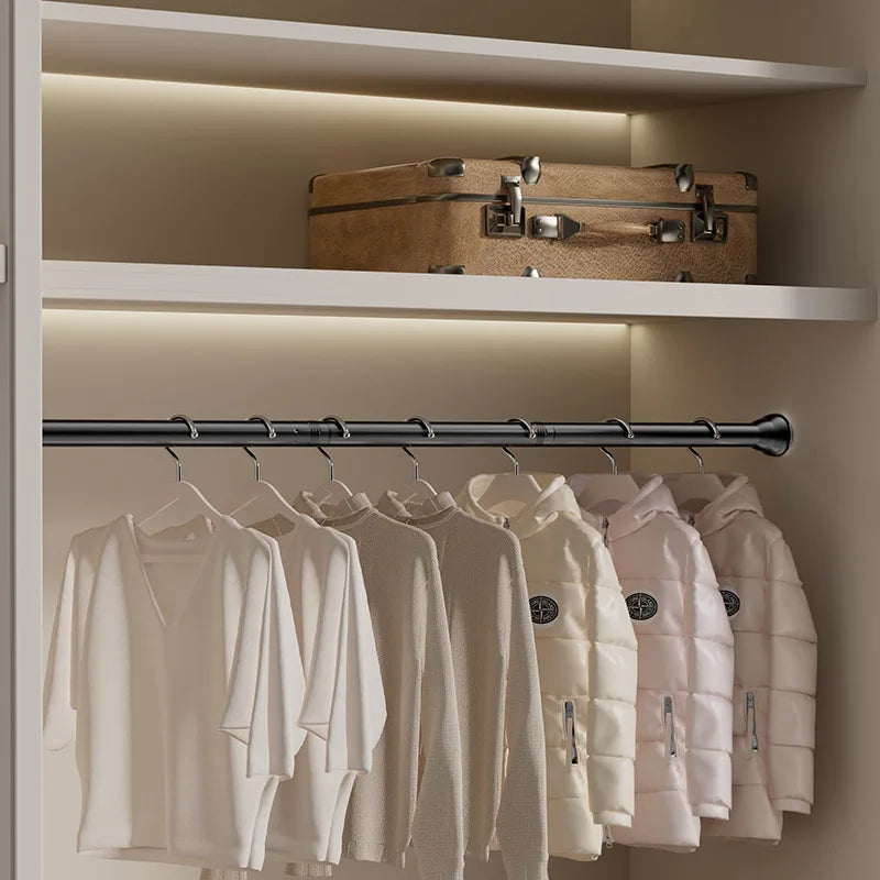 Barre de Douche Télescopique Inox, Noir ou Blanc, 70 à 280 cm