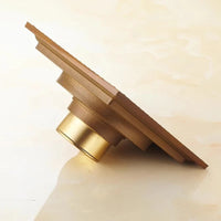 Bonde de Douche Carrée Laiton Multi Finitions 10 à 30 cm
