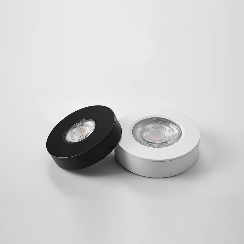 Downlight LED Cuisine en Saillie Ultra-Fin, Noir ou Blanc, 3 à 18 W