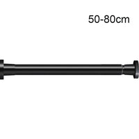 Barre de Douche Télescopique Sans Perçage, Blanc ou Noir, 30 à 80 cm