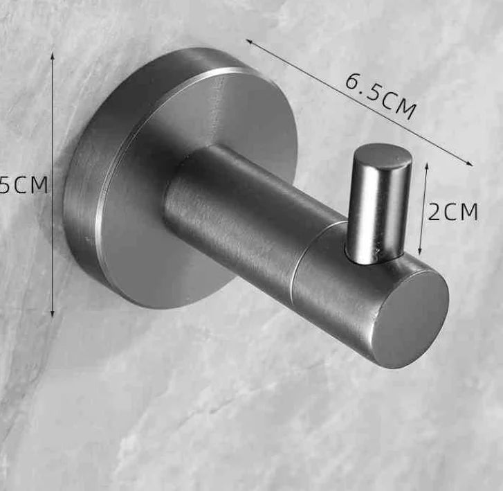 Patère Salle de Bain Murale Inox 304 Gris Anthracite, 9 Modèles