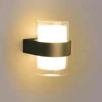 Applique Murale LED Abat-Jour Acrylique Carré ou Rond, 10 W, Noir