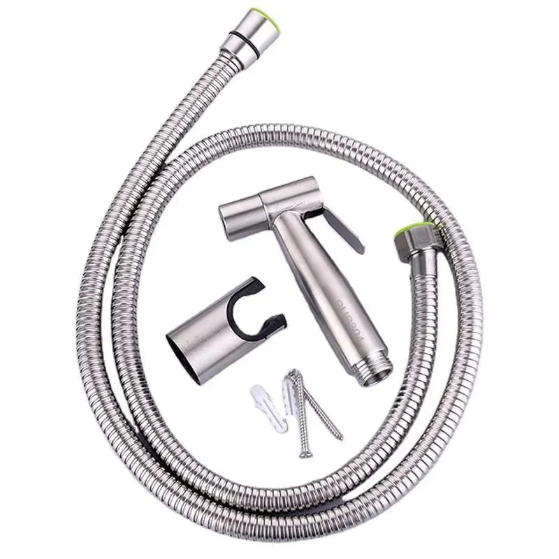 Douchette WC Inox avec Support et Tuyau 1,2 m