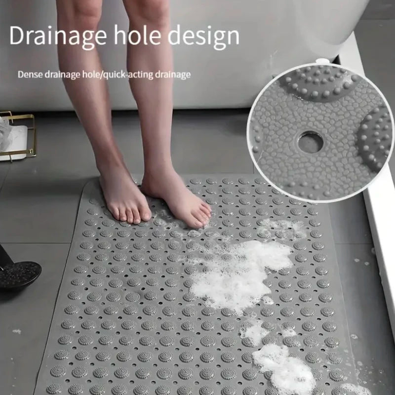 Tapis de Douche Ovale Ventouses Masse-Pieds 35 x 70 cm