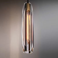 Suspension Cuisine en Cristal et Cuivre, 1 à 3 Lampes