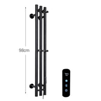 Sèche-Serviette Électrique Mural Vertical 3 ou 4 Barres Inox 98 cm