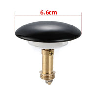 Bouchon de Bonde Pop-Up Laiton Noir ou Blanc, Ø 6,6 cm