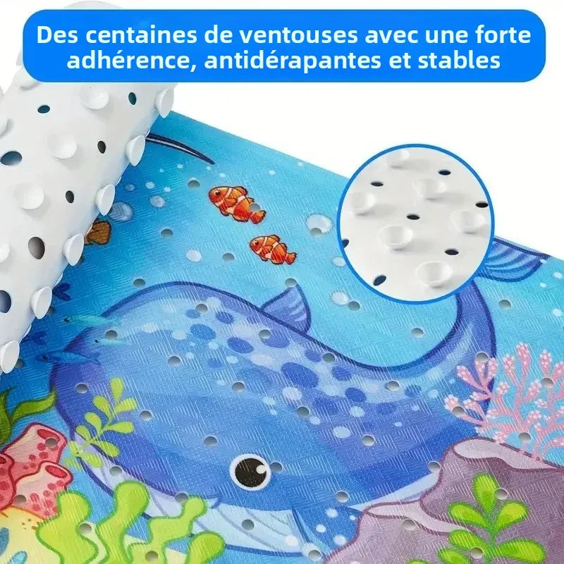 Tapis de Baignoire Antidérapant Extra Long 40 x 100 cm à Ventouses