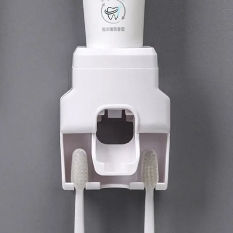 Distributeur de Dentifrice Automatique Mural Sans Perçage, Rose, Blanc ou Bleu