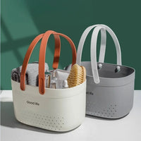 Panier de Douche Portable à Anses 25 cm, Gris, Blanc ou Rose