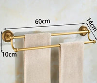 Accessoires Salle de Bain Laiton Antique Brossé à la Pièce, 20 Articles