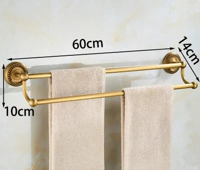 Accessoires Salle de Bain Laiton Antique Brossé à la Pièce, 20 Articles