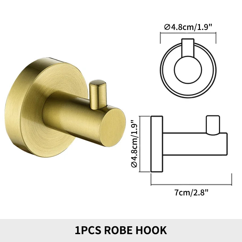Accessoires Salle de Bain Inox Doré ou Chromé à Choisir