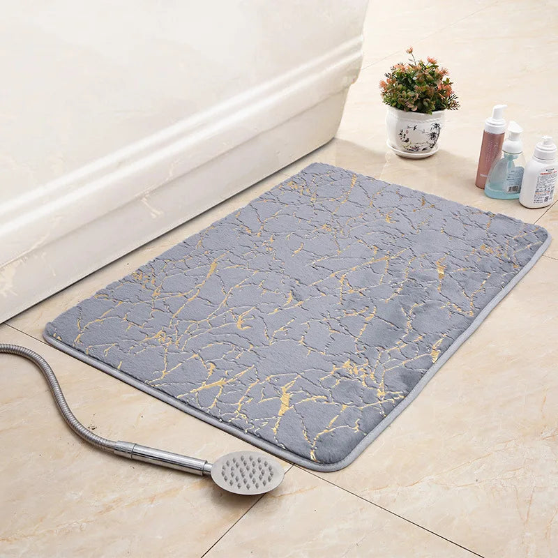 Tapis de Bain Fausse Fourrure Rectangulaire Antidérapant