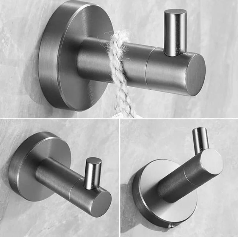 Patère Salle de Bain Murale Inox 304 Gris Anthracite, 9 Modèles