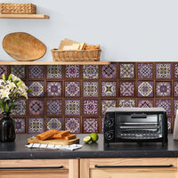 Carreaux Adhésifs Crédence 15 cm, 27 Motifs Colorés, 12 ou 24 Pièces