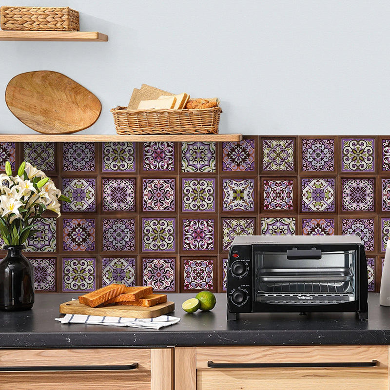 Carreaux Adhésifs Crédence 15 cm, 27 Motifs Colorés, 12 ou 24 Pièces
