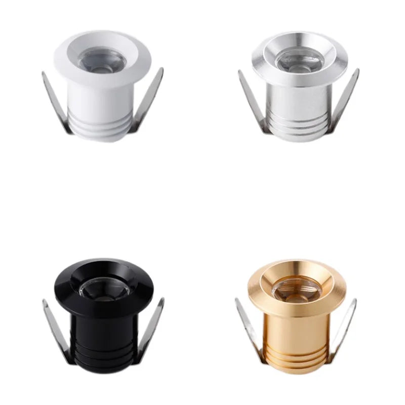 Mini Spot LED Encastrable Cuisine 1 ou 3 W, Ø 28 mm, Meuble et Vitrine