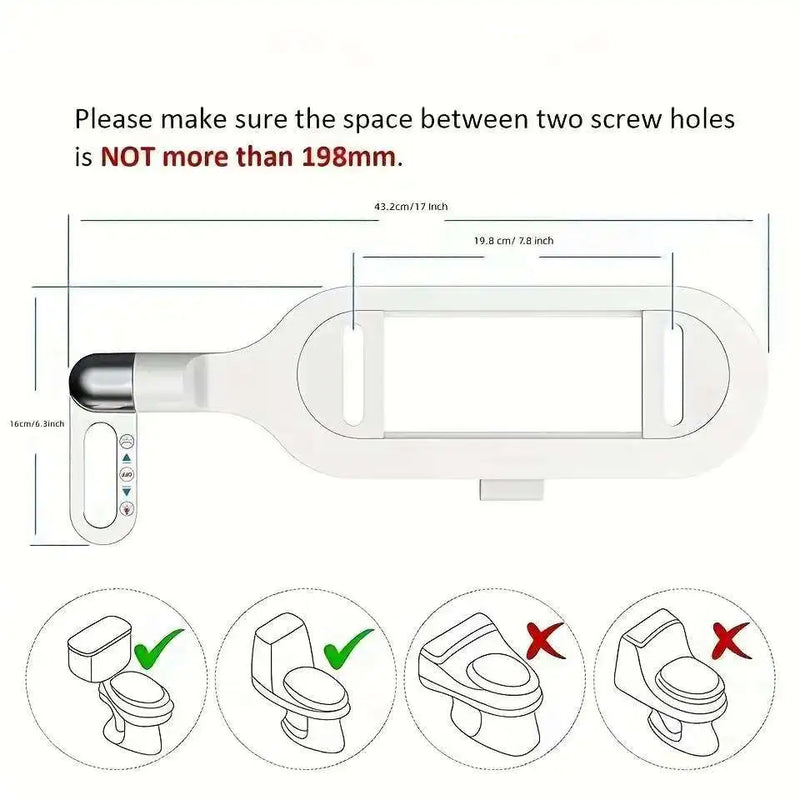 Bidet WC Non Électrique à Levier Double Buse Autonettoyant Blanc
