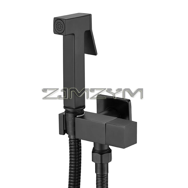 Douchette WC Laiton Robinet d'Angle Carré Eau Froide, 5 Finitions