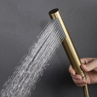 Pommeau de Douche Cylindrique Inox, 9 Finitions, Seul ou avec Flexible