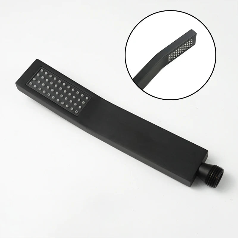 Pommeau de Douche Laiton Noir Mat, Douchettes et Supports à la Pièce