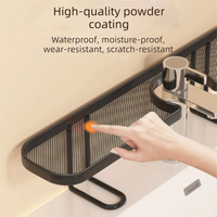 Support de Robinet pour Évier en Acier Noir ou Blanc, 50 cm