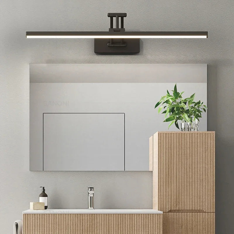 Applique Salle de Bain LED à Bras Articulé Noir ou Blanc 40 à 100 cm
