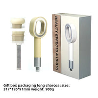 Pommeau de Douche Filtrant à Tête Ovale Ajourée, Cartouche Charbon, 7 Coloris