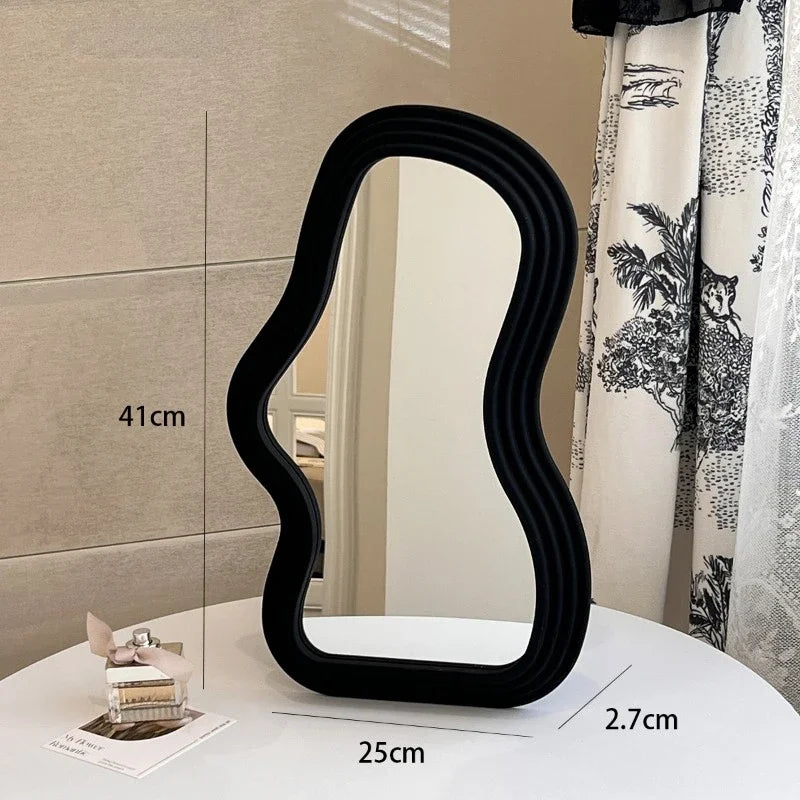 Miroir Mural Design Forme Organique Irrégulière 40 x 25 cm
