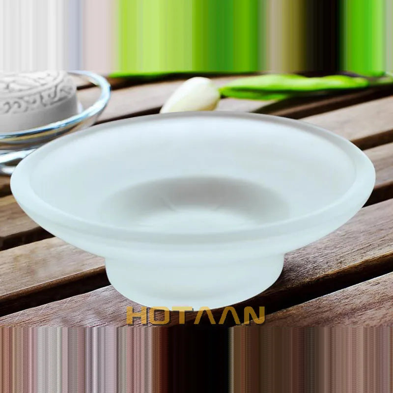 Porte-Savon en Verre Transparent ou Dépoli, Coupelle à Savon à Poser