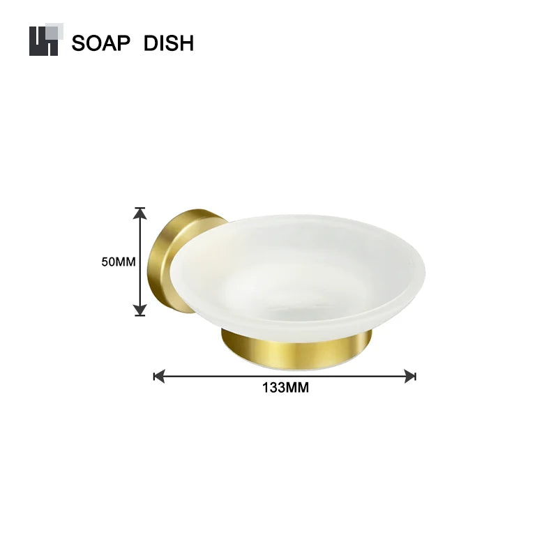 Set Accessoires Salle de Bain Doré Brossé à Composer