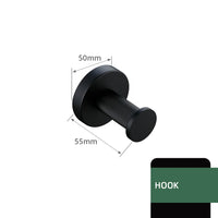 Accessoires Salle de Bain Noir Mat à la Pièce ou en Kit