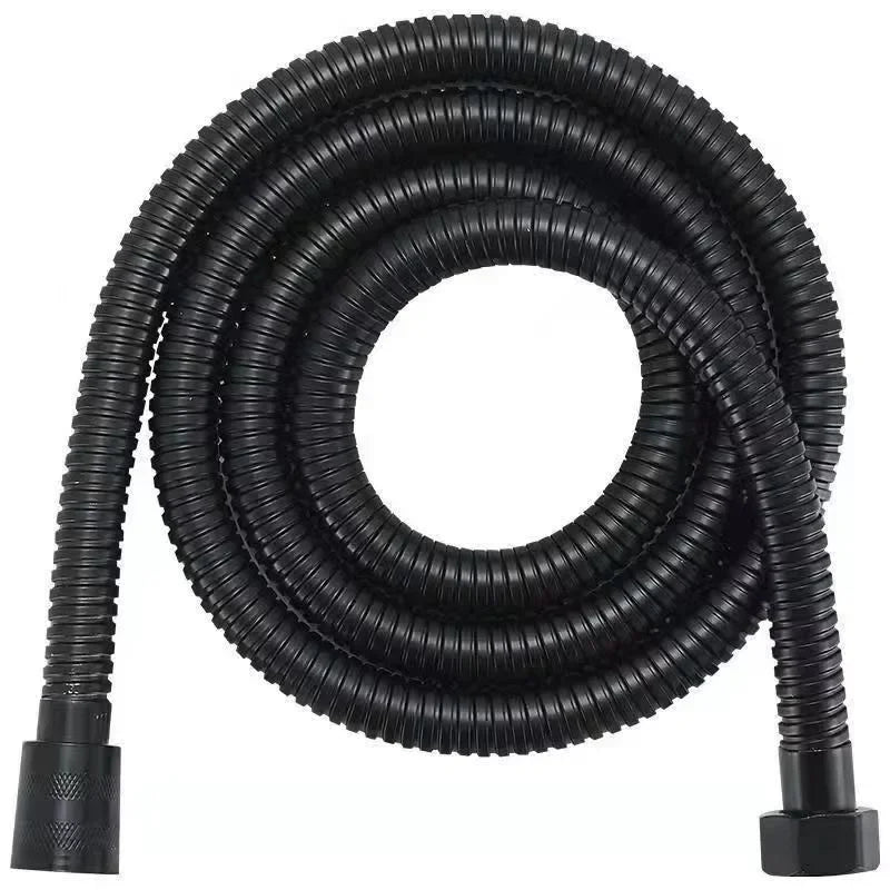 Flexible de Douche Renforcé Noir et Argenté 150-200 cm