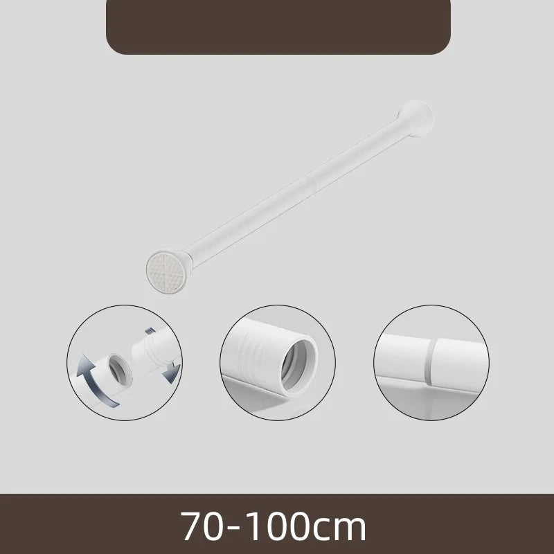 Barre de Douche Télescopique Inox, Noir ou Blanc, 70 à 280 cm