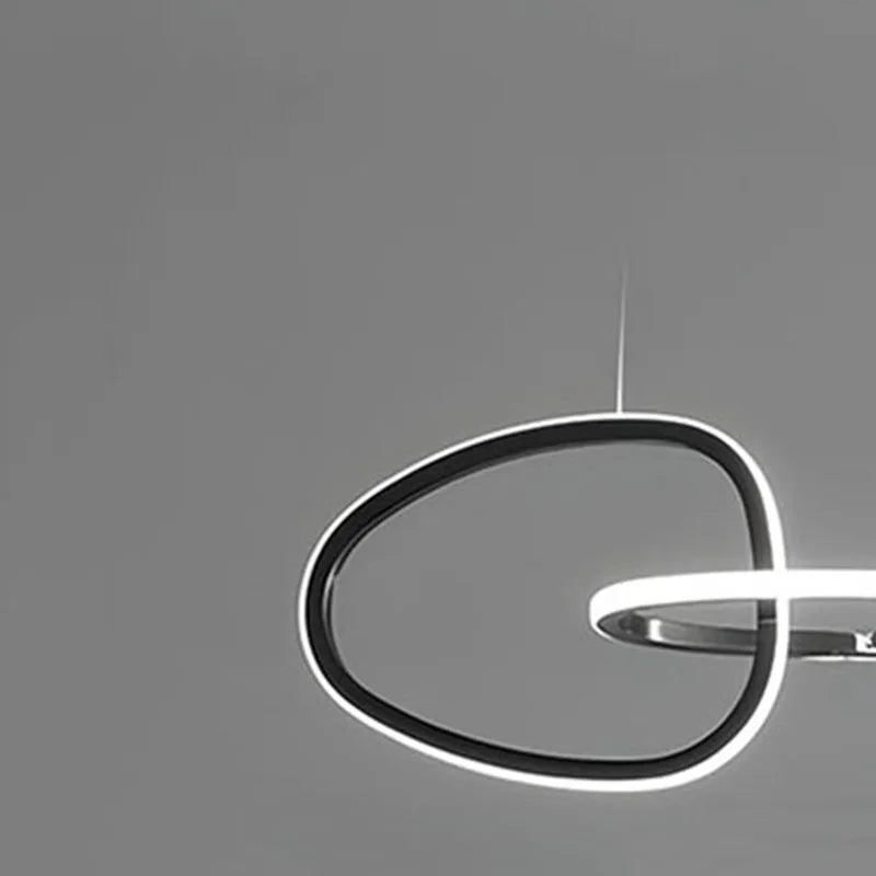Suspension Cuisine LED Anneaux Entrelacés, 80 à 180 cm