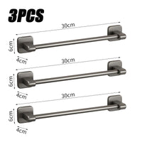 Porte-Serviette Sans Percer Aluminium Gris Anthracite 30 à 50 cm