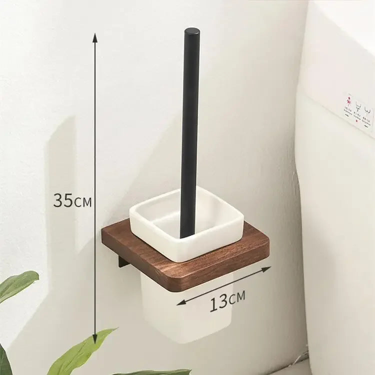 Accessoires Salle de Bain Bois Noyer Noir à la Pièce, 15 Articles