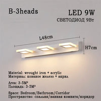 Applique LED Miroir Salle de Bain Étanche Ronde ou Carrée