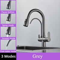 Mitigeur Cuisine Col de Cygne Eau Filtrée Extractible, 8 Finitions