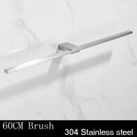 Porte-Serviette Mural Barre Plate Inox 304, 3 Finitions, 30 à 60 cm