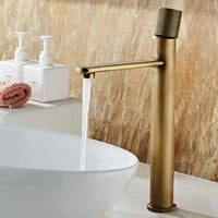 Mitigeur Lavabo Bronze Antique à Poser Laiton