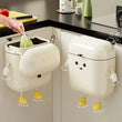 Poubelle Murale de Cuisine Mignonne Blanc Crème, 9 ou 12 L