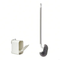 Brosse WC Murale Sans Perçage avec Support à Couvercle Basculant, 47,5 cm