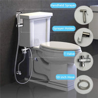 Douchette WC Pistolet Portable Inox et Cuivre